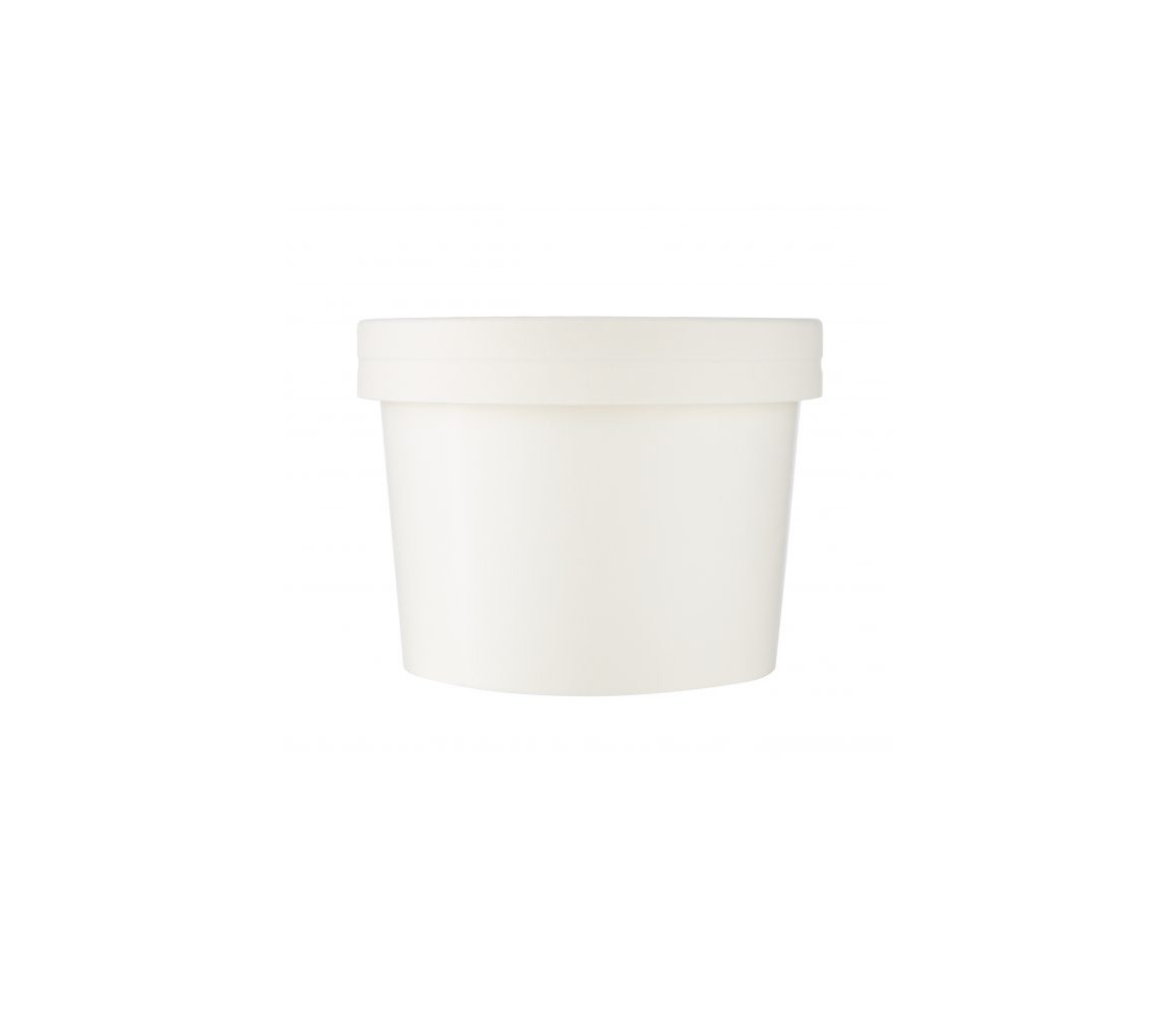 Pot en carton blanc avec couvercle